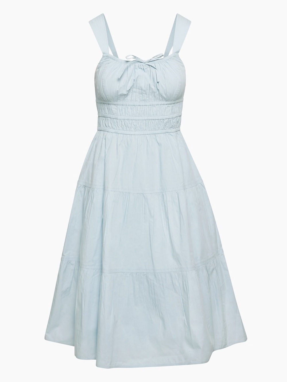 Aritzia Blue Martine Poplin Midi Dress - XS